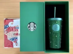 タイ限定 スターバックス ラインストーン ホワイト＆ゴールド コールド 