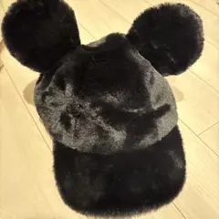 東京ディズニーリゾート　ミッキー耳付き黒帽子