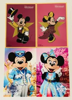ディズニーシー15周年 ディズニーストア25周年 ポストカード ミッキー ミニー