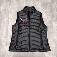 patagonia グースダウン ベスト フルジップ チームロゴ サイズM