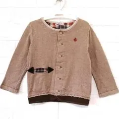 Zuppa di Zucca　ヘリンボーン織り柄入りカーディガン　90