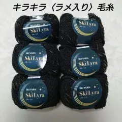 スキー毛糸 スキーリラ 〈ラメ入り〉キラキラ 6個セット