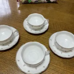 花柄ティーカップ4個セット