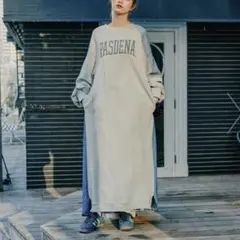 ニコアンド 【MODE NORM CORE】裏毛ダンガリーマキシワンピース