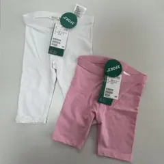 H&M ベビー　レギンス　スパッツ　ホワイト　ピンク　90cm 2枚セットのサムネイル