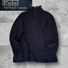 Polo by Ralph Lauren ラルフ ネイビー ハーフジップ L