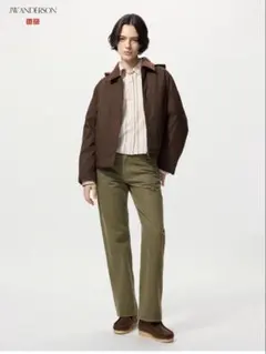 ユニクロUNIQLO JW ANDERSON ストレートジーンズ グリーン　22