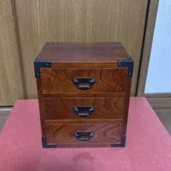 民芸調3段小物入れ