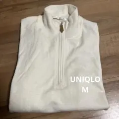UNIQLO ハーフジップ　セーター オフホワイト コットンカシミヤ サイズM