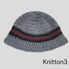 169　バケットハット　手編み　古着　レア　クロシェハット　クラッシャーハット