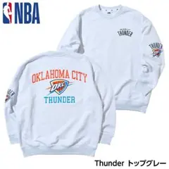 NBA 別注 チーム レタリング スウェット サンダー グレー Lのサムネイル