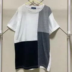 半袖 Tシャツ キッズ 150cmサイズ NAVY 男児灰色 綿 配色 子供