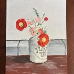 アクリル画【花】