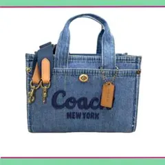 COACHコーチ MatinKimブラックデニムバッグ　caz29デニムブルー青 COACHコーチ MatinKimブラックデニムバッグ caz29デニムブルー青