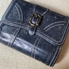 ANNA SUI アナスイ　三つ折り財布 レザー ブラックのサムネイル