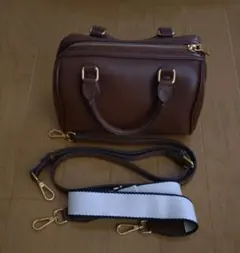 【ZARA】シティバッグ　ダークゴールデンブラウン