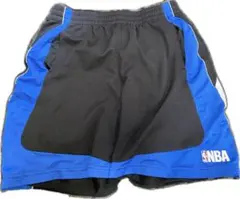 90-00 NBA バスケットボールパンツ ブラック ブルー Lサイズ