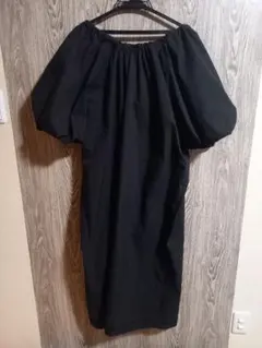 Mila Owen　後ろリボンギャザー　マキシワンピース　ブラック　③