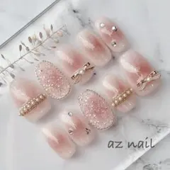 オーダー 美女チークネイル オーロララメ ネイルチップ 春ネイル