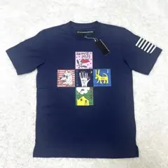 未使用✨タグ付　CASTELBAJAC プリントTシャツ　ネイビー　44のサムネイル