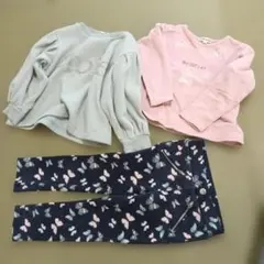 長袖トップス×２枚100cm〜110cm、H＆Mのズボン100cmのセット