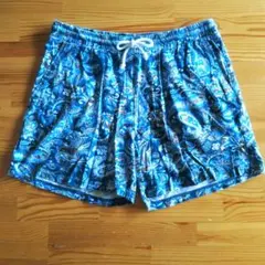 アーバンリサーチ ショートパンツ F ペイズリー柄 キュロット 紺 青 茶 白