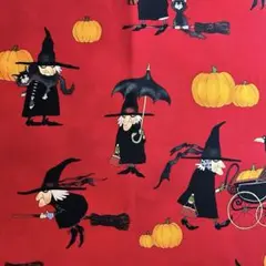 アレキサンダーヘンリー　witchy woman　魔女　赤　輸入生地　廃盤レア
