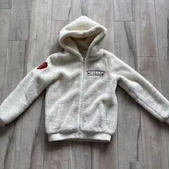 フリースジャケット ハート刺繍付き