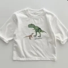 【OOTTBEBE】【残り1枚】【韓国子供服】恐竜Tシャツ120cmのみ