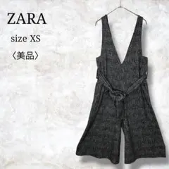 美品✨【ザラ】レディースサロペット　オーバーオール　肩紐　ワイドパンツ