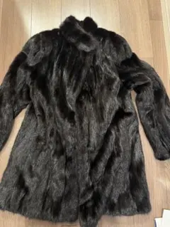 SAGA MINK サガミンク 毛皮コート ブラック