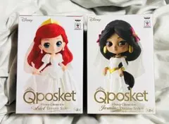 Qposket アリエル ジャスミン ウエディング フィギュア セット