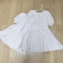 ジェラートピケ　キッズパジャマ　ワンピース　姉妹コーデ