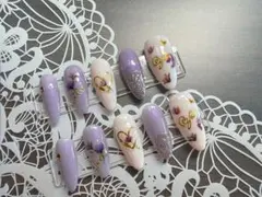 【現品】花柄ネイルチップセット 10個【まとめ買い値引きあり】