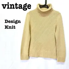 美品【 vintage 】 ハイネックニット　ラメ加工　キラキラニット　レトロのサムネイル