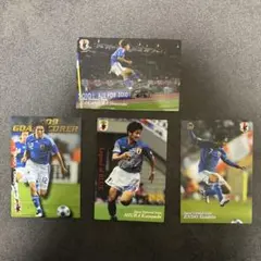 【匿名配送:4枚】カルビー サッカー日本代表チームチップス2010 三浦知良 他