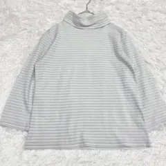 a.v.v アーヴェヴェ　ボーダー　38 M ハイネック　ニット　重ね着