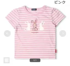 うさぎ　ボーダー　半袖　Tシャツ