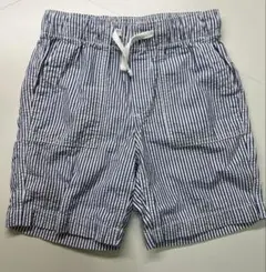 GAPKIDS 青白ストライプ ハーフパンツ S 120cm