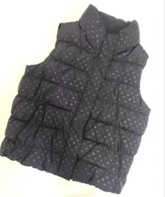 美品】GapKids ダウンベスト 150cm ブラック ドット ポケット付軽い