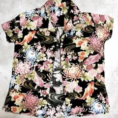美品 TK TAKEO KIKUCHI 鯉 花 和柄 アロハシャツ Y2Kのサムネイル