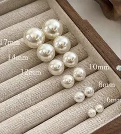 【超お得！6点セット】真珠パールピアス 6mm-17mm サイズ展開