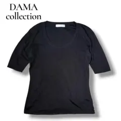 DAMA collection ダーマ シルク100% 薄手ニット 半袖 黒 Lのサムネイル