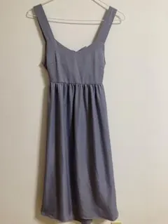 リボン付きフレアドレス Fサイズ