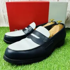 【極美品】REGAL コインローファー レザー 本革 厚底 革靴 白黒 25