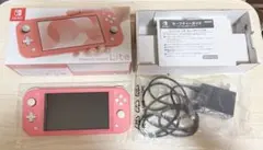 Nintendo Switch Light コーラルピンク 本体 箱 充電器付きのサムネイル