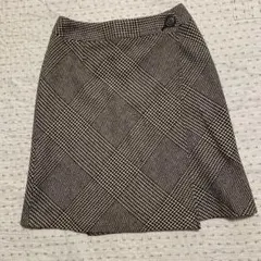 新品タグ付 ベルメゾン ラップスカート M グレンチェック
