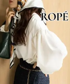 タグ付き未使用✨神崎恵コラボ　ROPE ボウタイ ブラウス 白 36 サイズ