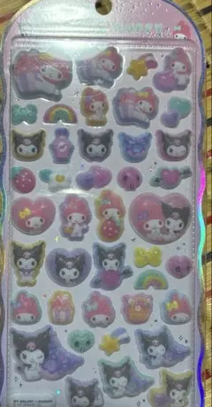 ぴ*め様 コットンPUFFY マイメロ　クロミ　シール　ふわふわしーる　正規品