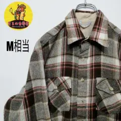 usa古着 VINTAGEネルシャツ M相当　ブラウン　ベージュ